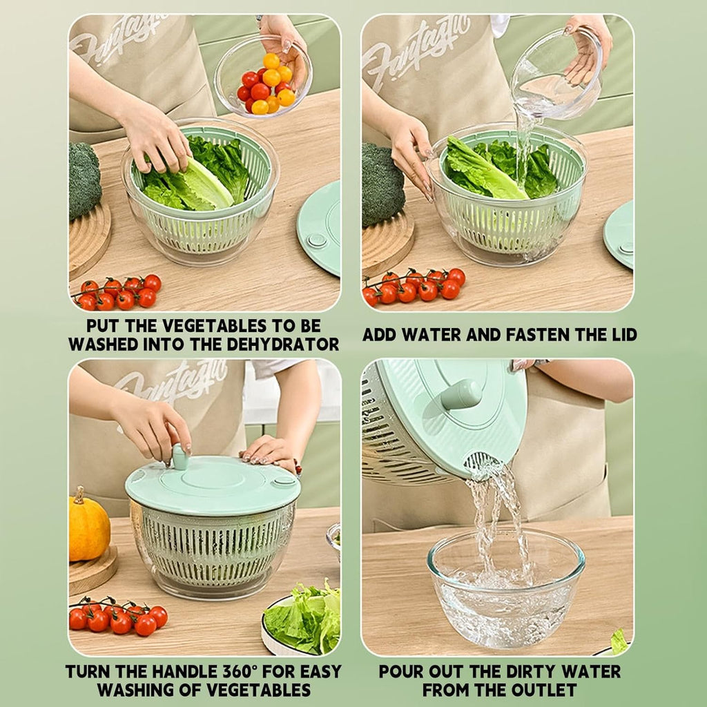 Large Capacity Multi-Function Salad Spinner